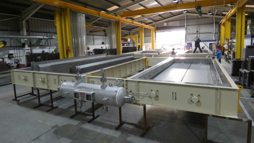 Large multilouvre Busch used for inlet and outlet on CCUS plant